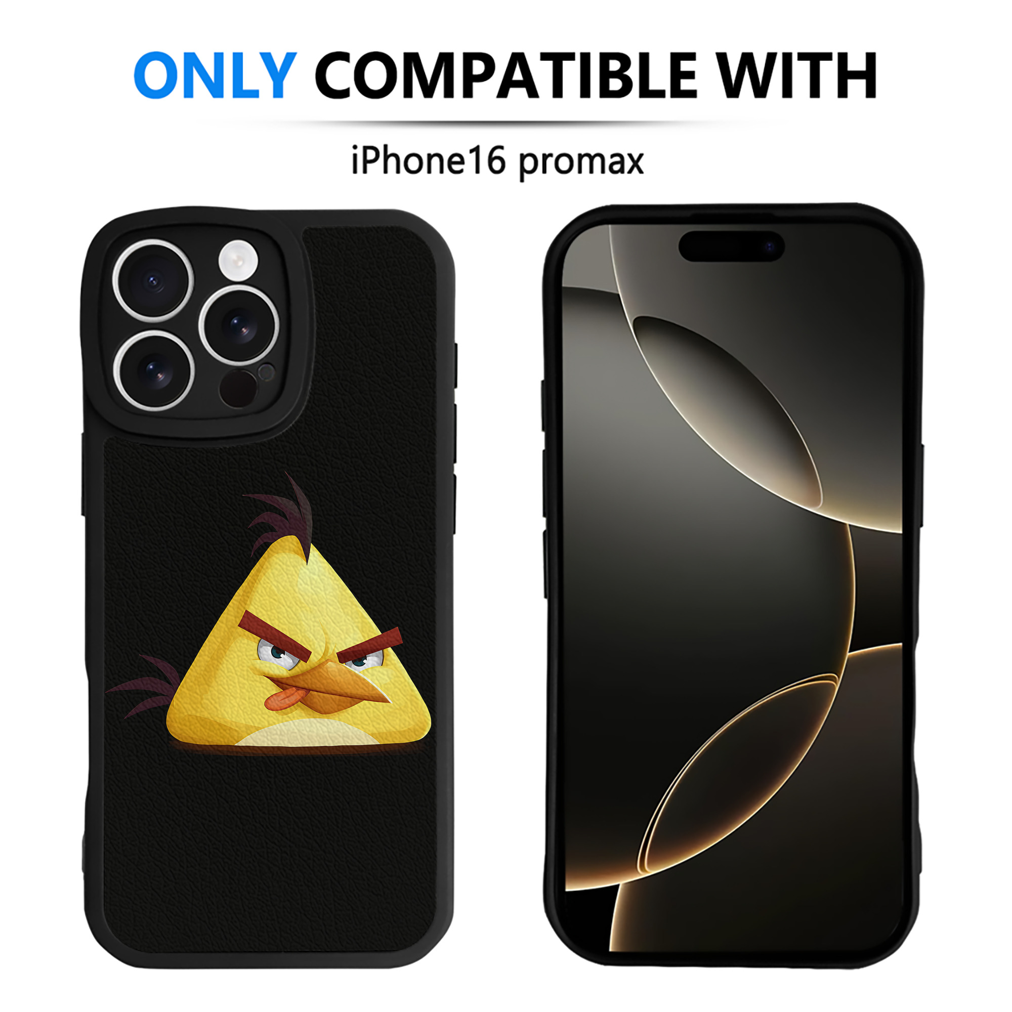 （画像用） Angry Birds アングリーバード 【iPhone 16シリーズ対応】シリコンスマホケース（レザー調） 材質：シリコン